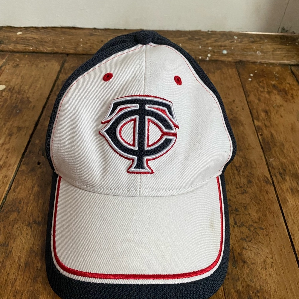 White and Navy TWINS Cap